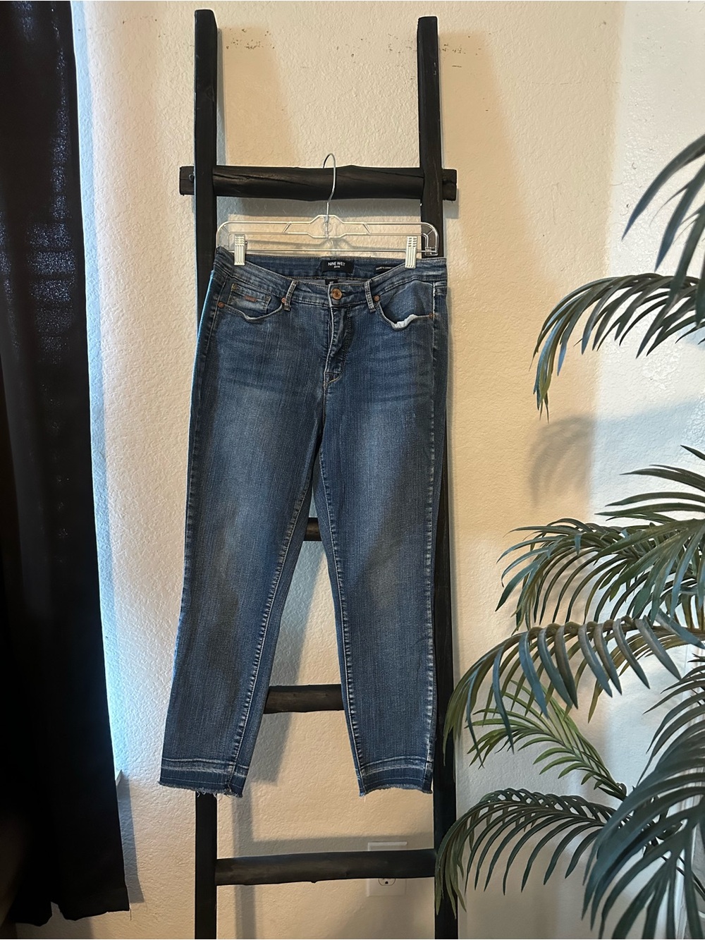 Nine West Women's Dark Blue Ankle Crop Jeans